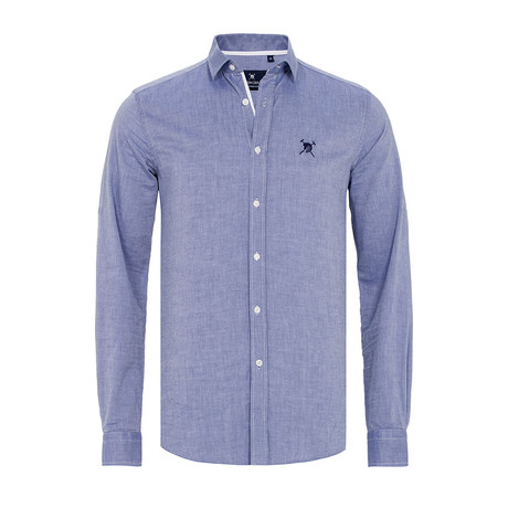 Toby Button-Up Shirt // Navy (S)