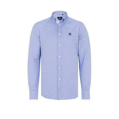 James Button-Up Shirt // Dark Blue (S)