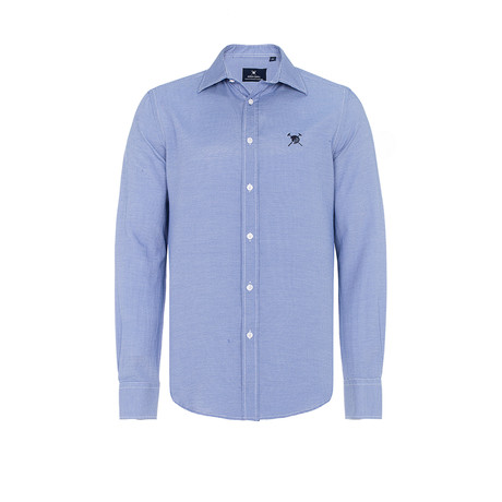 Quincy Button-Up Shirt // Dark Blue (S)