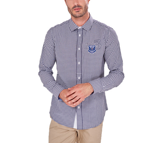 Semaj Button-Up Shirt // Navy (S)