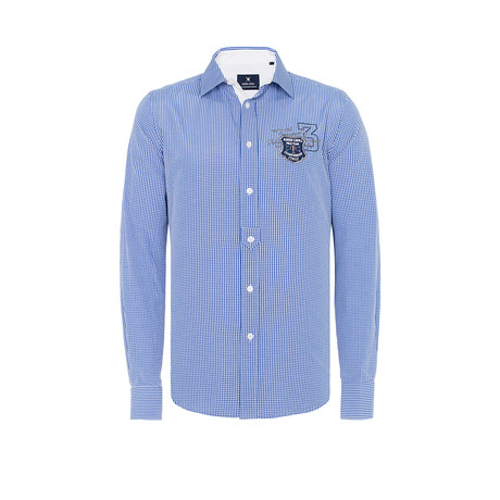 Armani Button-Up Shirt // Dark Blue (S)