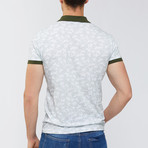 Leaf Print Polo Shirt // Khaki (L)