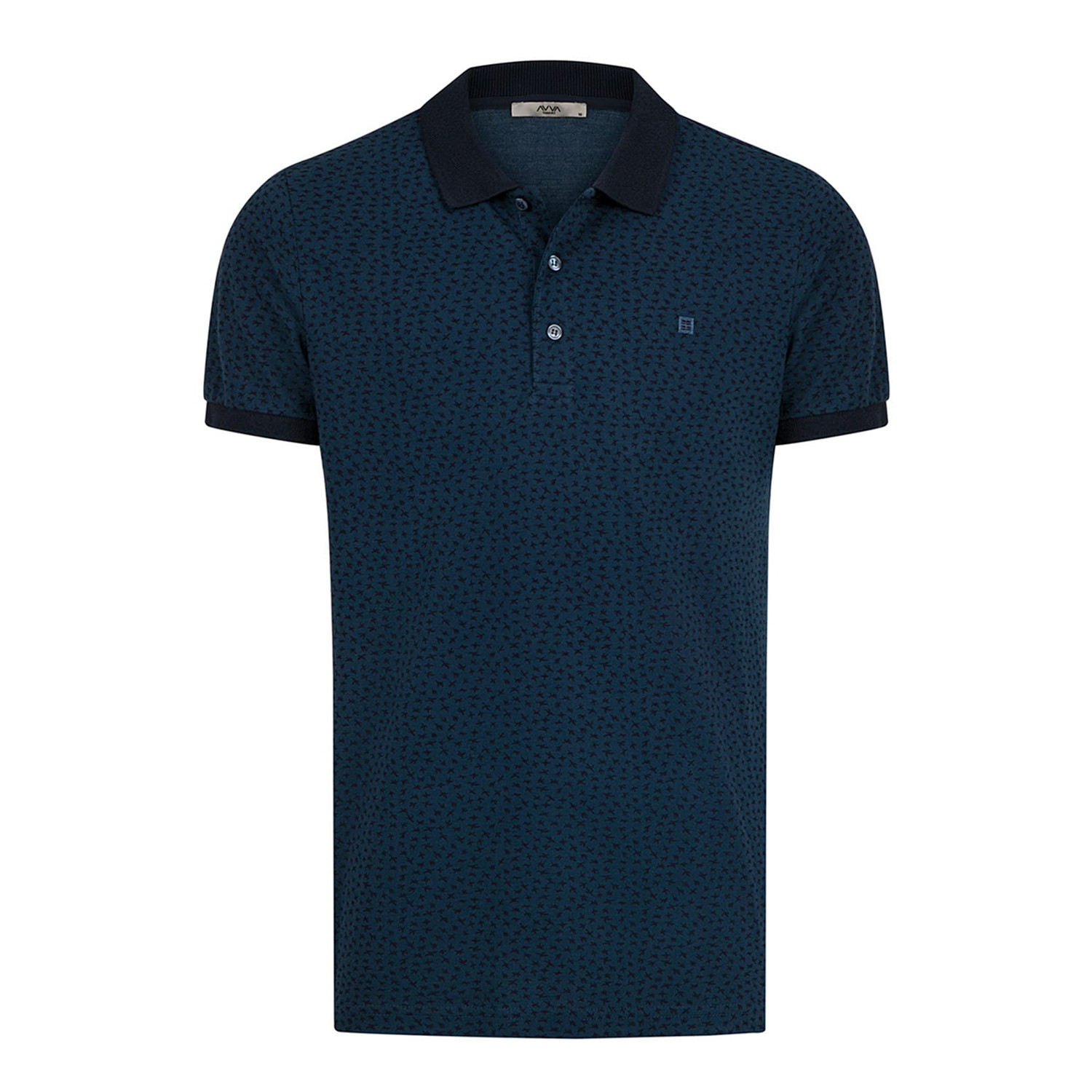Birds Polo Shirt // Navy Blue (XS) - Avva - Touch of Modern