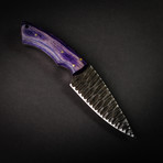 Azure Dragon Handmade Damascus Steel Chiseled Knife