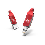 Iklips DUO+ // Apple Lightning iOS Flash Drive // 32GB (Glowing Amber)