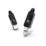 Iklips DUO+ // Apple Lightning iOS Flash Drive // 128GB (Glowing Amber)
