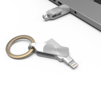 Iklips DUO+ // Apple Lightning iOS Flash Drive // 128GB (Glowing Amber)
