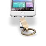 Iklips DUO+ // Apple Lightning iOS Flash Drive // 128GB (Glowing Amber)