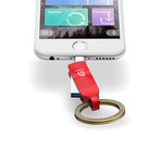 Iklips DUO+ // Apple Lightning iOS Flash Drive // 128GB (Glowing Amber)