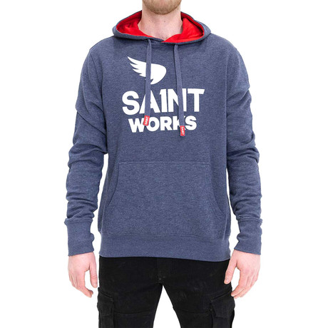 Works Logo Hoodie // Navy Marle (S)