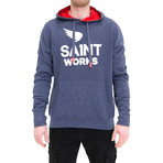 Works Logo Hoodie // Navy Marle (S)