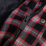 Sa1nt Aramid Lined Flannel Shacket // Black + Red (2XL)