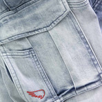 Works Aviator Cargo // Bleached Indigo (30WX33L)