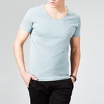 Solid V-Neck T-Shirt // Gray (M)