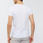 Solid V-Neck T-Shirt // White (M)