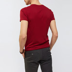 Solid Crewneck T-Shirt // Claret Red (L)