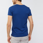 Solid V-Neck T-Shirt // Sax (XS)