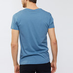 Solid V-Neck T-Shirt // Indigo (M)