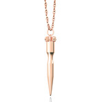 Rose Gold Bullet Necklace // 30 Inches