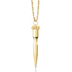 Gold Bullet Necklace // 30 Inches