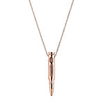 Distressed Rose Gold Bullet Necklace // 30 Inches