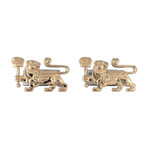 18K Rose Gold Lioness Cufflinks