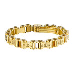 Thick Gold Bicycle Bracelet (7.5")