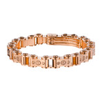 Thick Rose Gold Bicycle Bracelet (7.5")