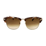 MCM604S Sunglasses // Shiny Gold + Brown Horn