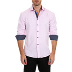 Mejia Long-Sleeve Button-Up Shirt // Pink (S)