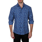 Koch Long Sleeve Button-Up Shirt // Blue (3XL)