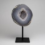 Natural Banded Agate Geode on Stand // 6lbs