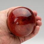 Polished Carnelian Agate Sphere