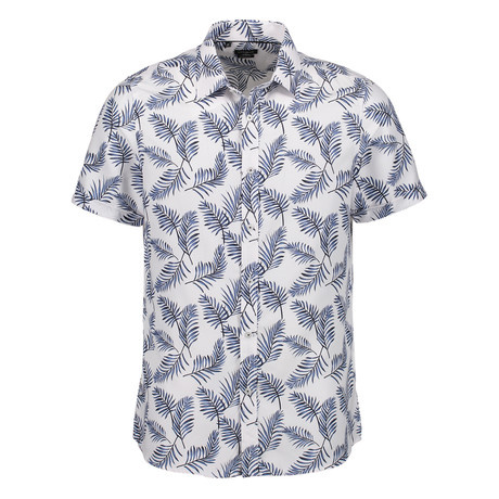 Manley Short Sleeve Button Up Shirt // White (S)