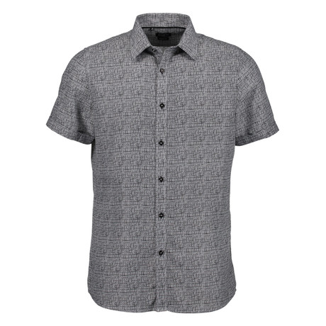 Linden Short Sleeve Button Up Shirt // Black (S)