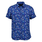 Osborne Short Sleeve Button Up Shirt // Blue (M)
