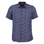 Teo Short Sleeve Button Up Shirt // Navy (3XL)