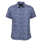 Brad Short Sleeve Button Up Shirt // Navy (L)