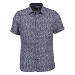 Arran Short Sleeve Button Up Shirt // Navy (3XL)