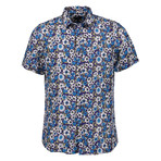 Aydan Short Sleeve Button Up Shirt // Navy (XL)