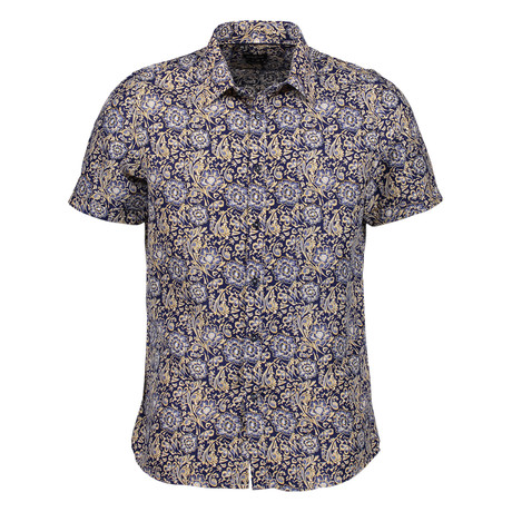 Nicholson Short Sleeve Button Up Shirt // Navy (S)