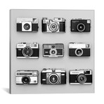 9 Antique Cameras by Tom Quartermaine (18"W x 18"H x 0.75"D)