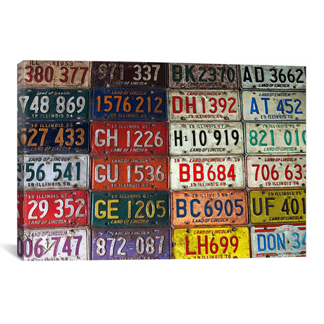 State License Plates by Unknown Artist (26"W x 18"H x 0.75"D)