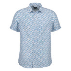 Roger Short Sleeve Button Up Shirt // Light Blue (2XL)