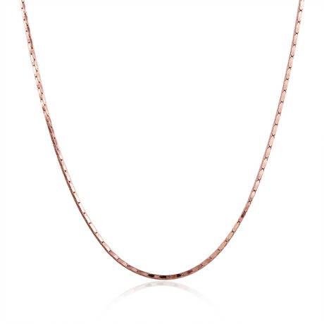 New York Italian Chain Necklace // 14K Rose Gold Plated