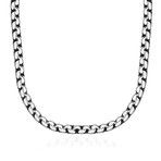 Curved Box Chain Necklace // Stainless Steel