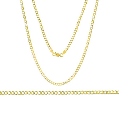 New York Curb Chain Necklace // 14K Gold Plated
