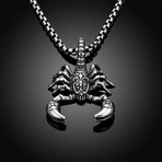 Scorpion Design Pendant Necklace // Stainless Steel