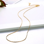 Sleek Italian Chain Necklace // 14K Gold Plated