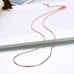 Sleek Italian Chain Necklace // 14K Rose Gold Plated